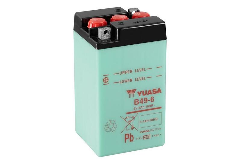 YUASA Batería  Convencional Sin Acid Pack - B49-6 Batería sin paquete ácido -