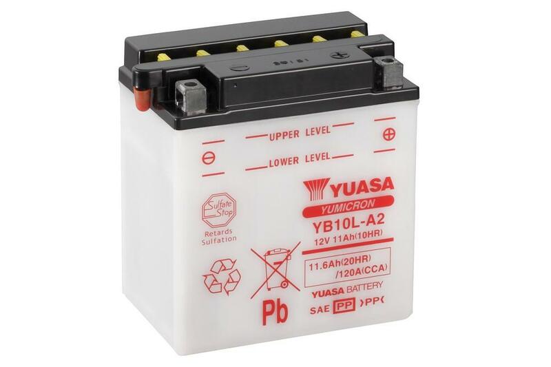 YUASA Batería  Convencional Sin Acid Pack - YB10L-A2 Batería sin paquete ácido -  (135 mm)