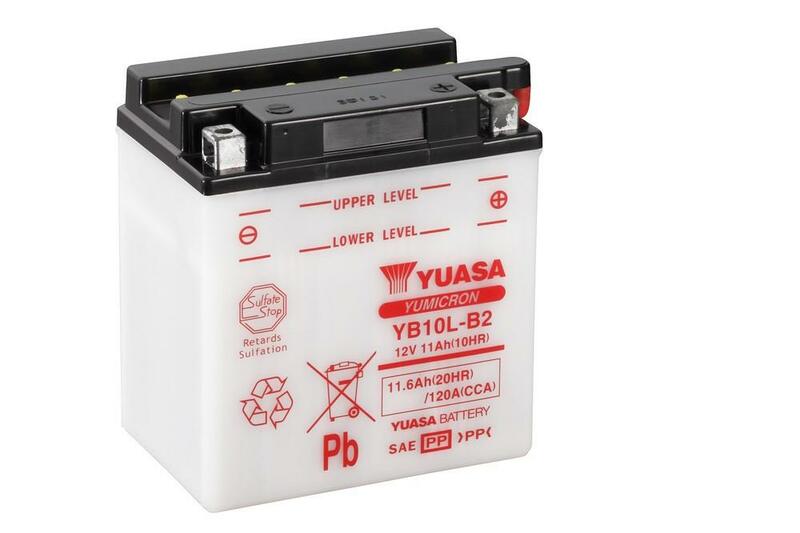 YUASA Batería  Convencional Sin Acid Pack - YB10L-B2 Batería sin paquete ácido -  (135 mm)