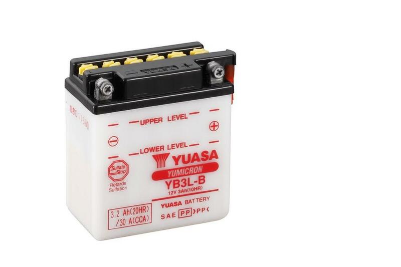 YUASA Batería  Convencional Sin Acid Pack - YB3L-B Batería sin paquete ácido -