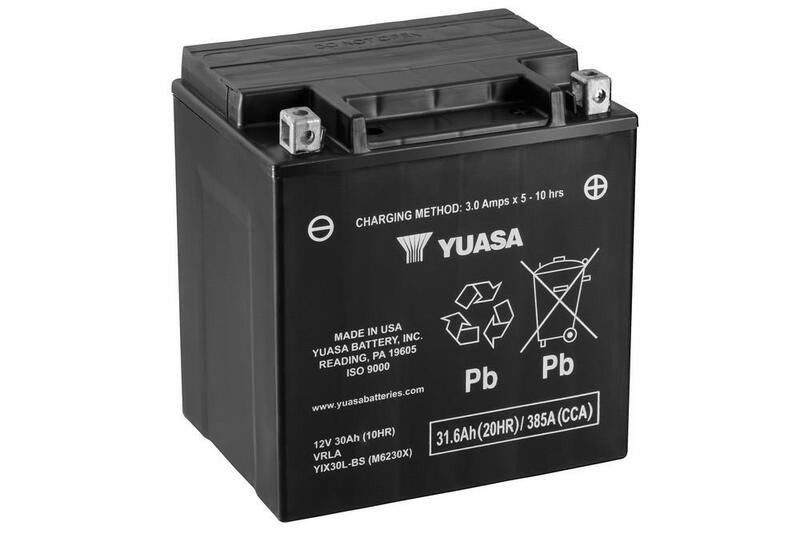 YUASA Batería  Convencional  con Acid Pack - YIX30L Batería AGM de alto rendimiento libre de mantenimiento -