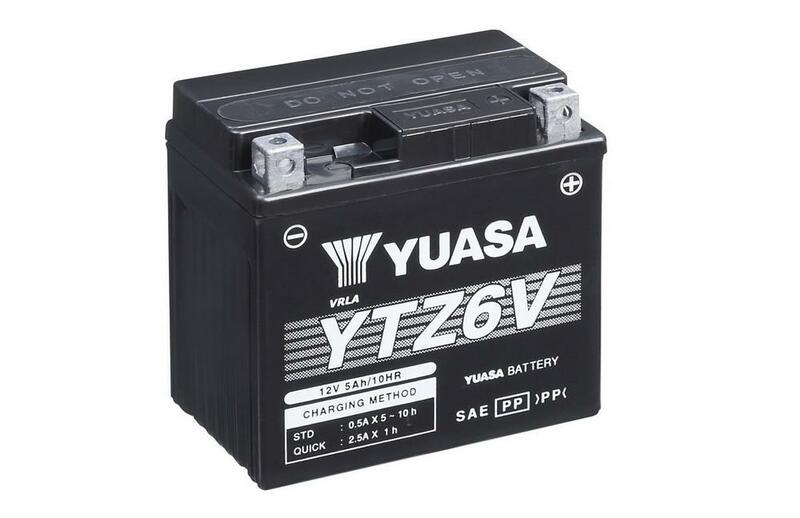YUASA Batería  W/C sin mantenimiento con acid pack - YTZ6V Batería AGM de alto rendimiento libre de mantenimiento -
