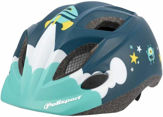 POLISPORT Casco de nave espacial para niños con botella y soporte de botella tamaño XS -