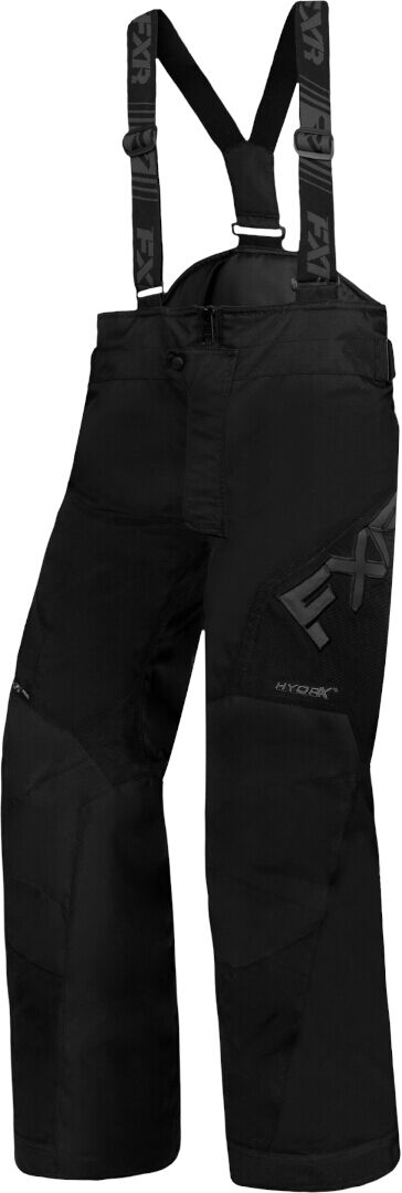 FXR Clutch 2023 Pantalones baberos para motos de nieve juveniles - Negro (2XL 38)