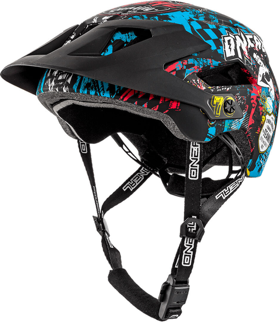 Oneal O´Neal Defender 2.0 Wild Casco - Negro Rojo Azul (L XL)