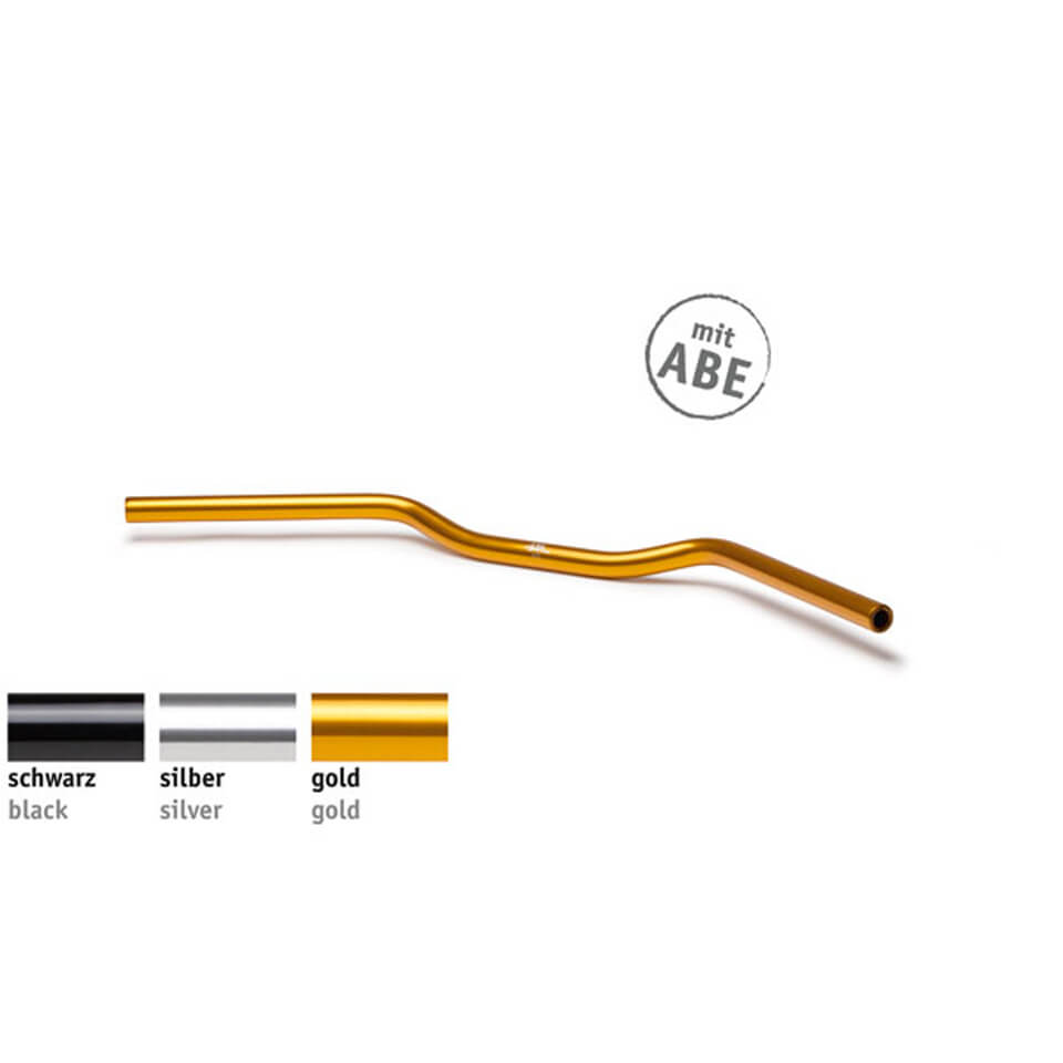 CLUBMAN Manillar de aluminio  ® Speed Bar AS1, 7/8 pulgadas, negro - Negro