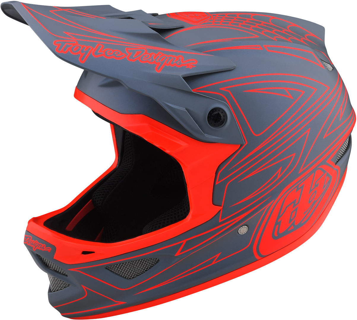 Lee D3 Fiberlite Spiderstripe Casco de descenso - Gris Plata (M)