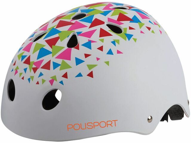 POLISPORT Triángulos Radicales Urbanos Blanco/Naranja Casco talla 53/55 -