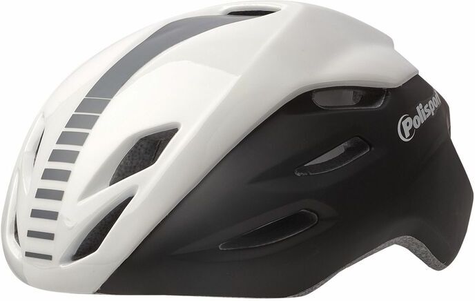 POLISPORT Casco Aero-R negro/blanco/gris talla M -