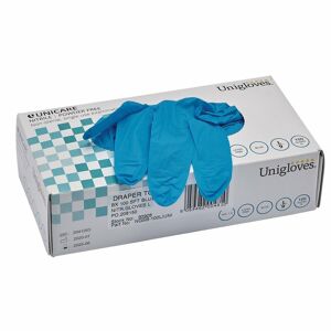 Draper Guantes de taller de nitrilo azul (100 piezas) -