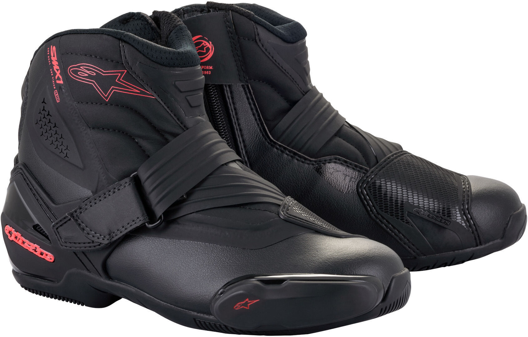 Alpinestars Stella SMX-1 R V2 Zapatos de motocicleta para mujer - Negro Rosa (39)