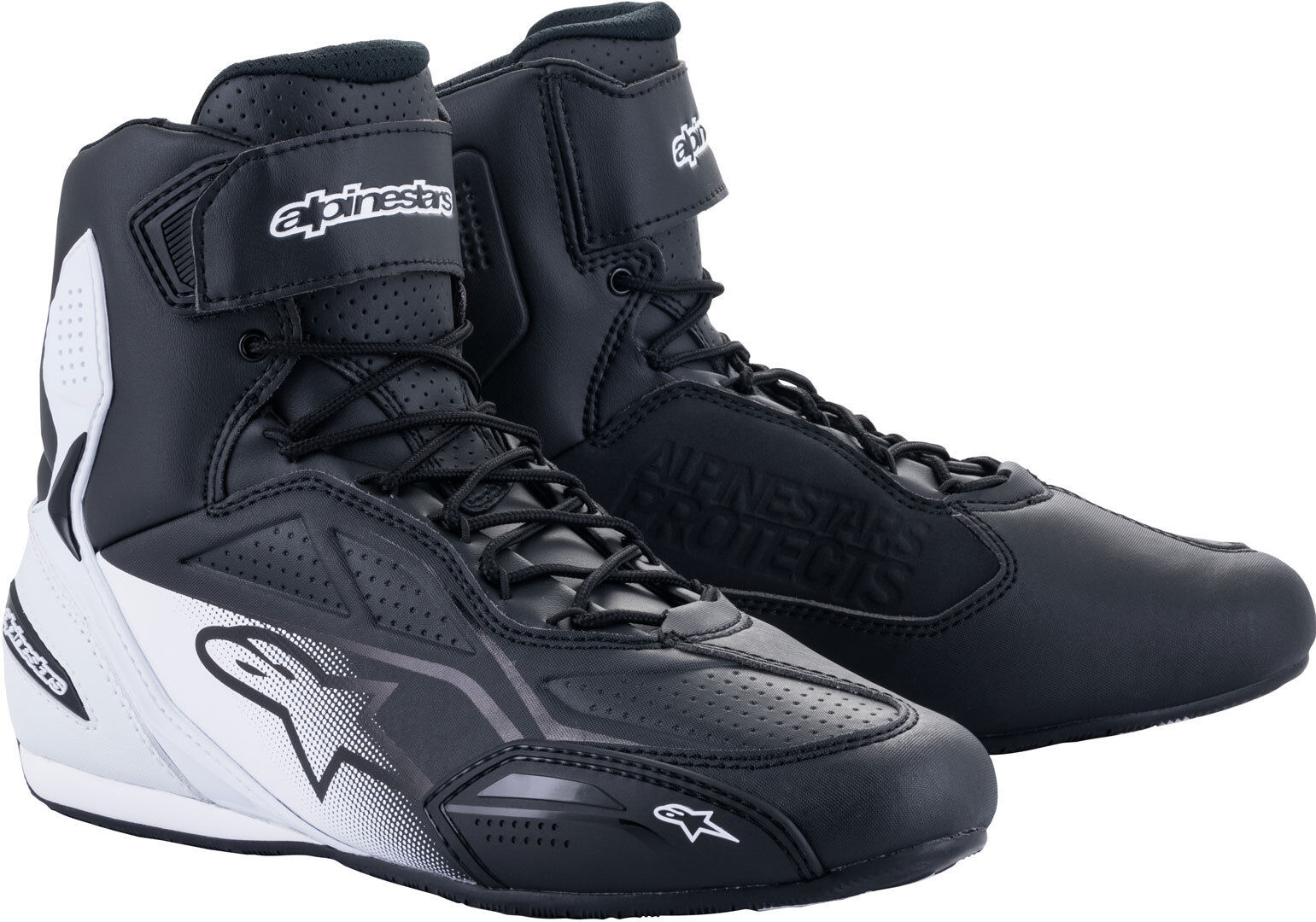 Alpinestars Faster 3 Zapatos de motocicleta - Negro Blanco (45)