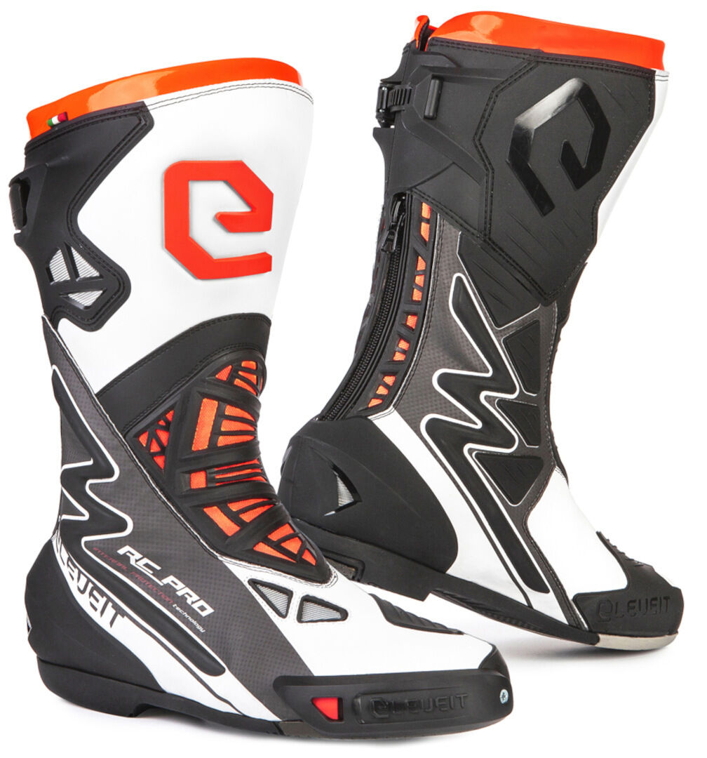 Eleveit RC Pro Botas de moto - Blanco Naranja (48)