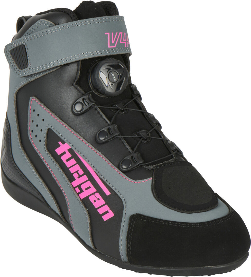 Furygan V4 Easy D3O WP Zapatos de motocicleta para damas - Negro Rosa (37)