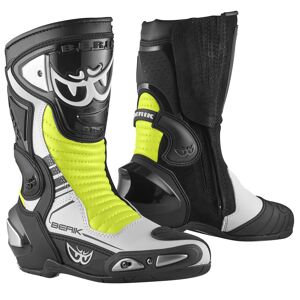 Berik Race-X EVO Botas de moto - Negro Blanco Amarillo (45)