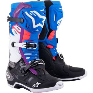 Alpinestars Tech 10 Supervented Botas de Motocross - Negro Blanco Azul (49 50)