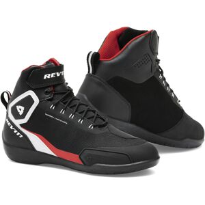 Revit G-Force H2O Zapatos impermeables para motocicletas - Negro Blanco Rojo (44)