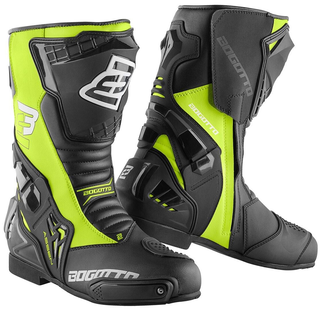 Bogotto Assen Botas de moto - Negro Amarillo (40)