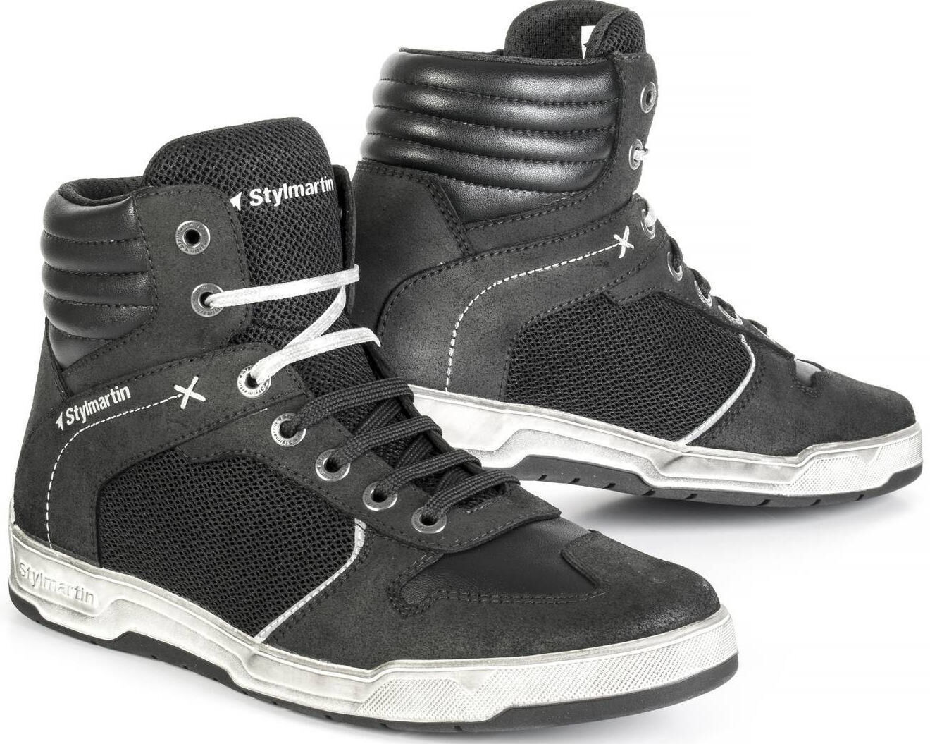Stylmartin Atom Zapatos de moto - Negro Blanco (42)