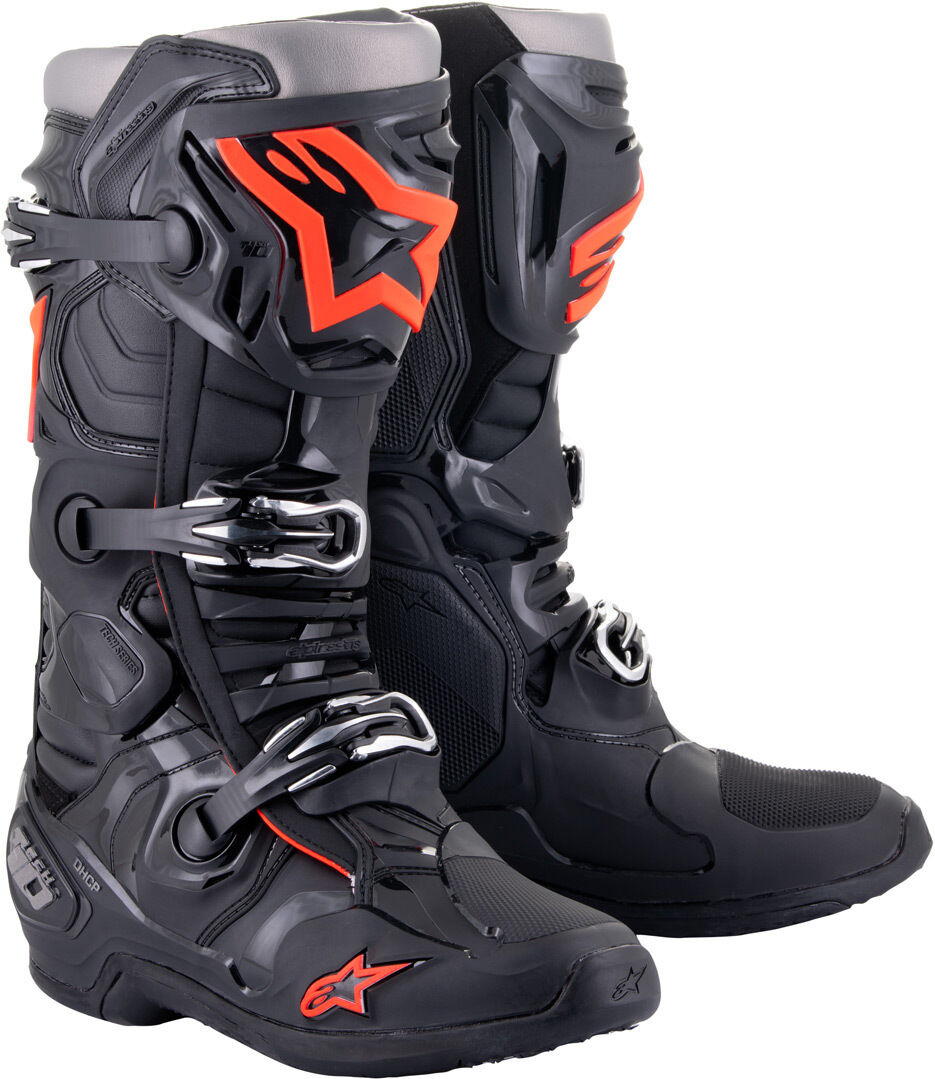 Alpinestars Tech 10 Botas de Motocross - Negro Rojo (40 41)