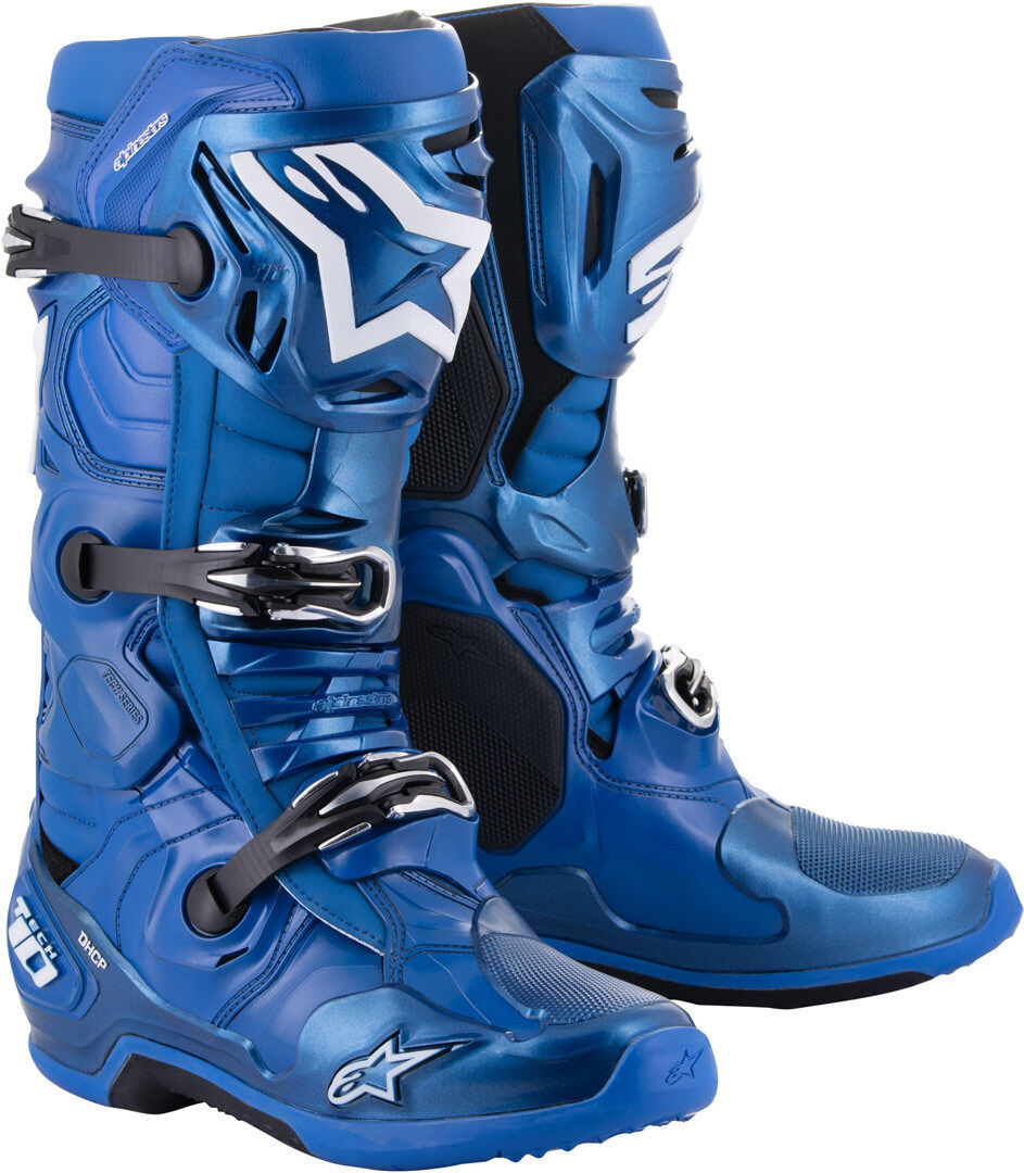 Alpinestars Tech 10 Botas de Motocross - Negro Azul (48)