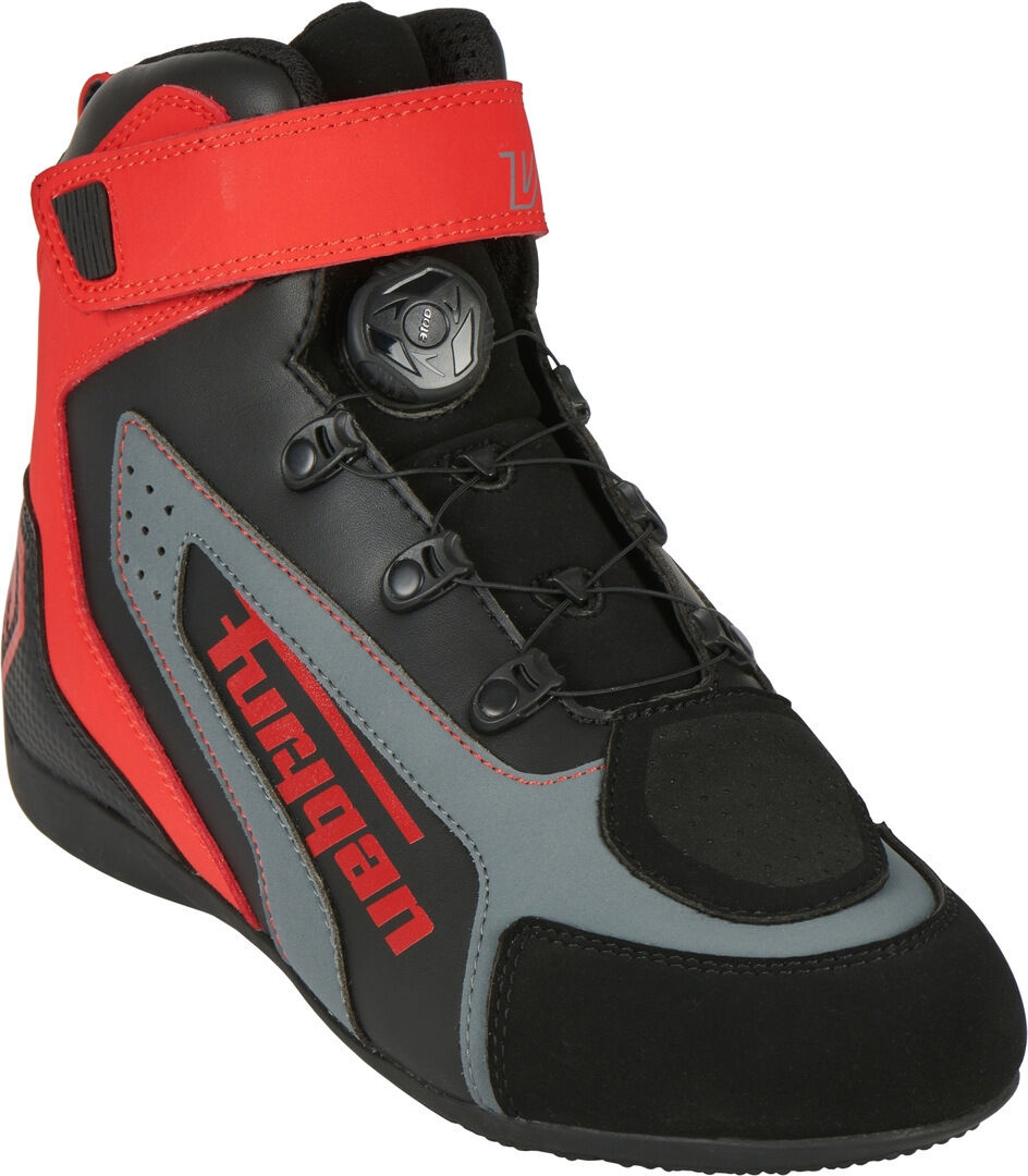 Furygan V4 Easy D3O WP Zapatos de motocicleta - Negro Rojo (40)