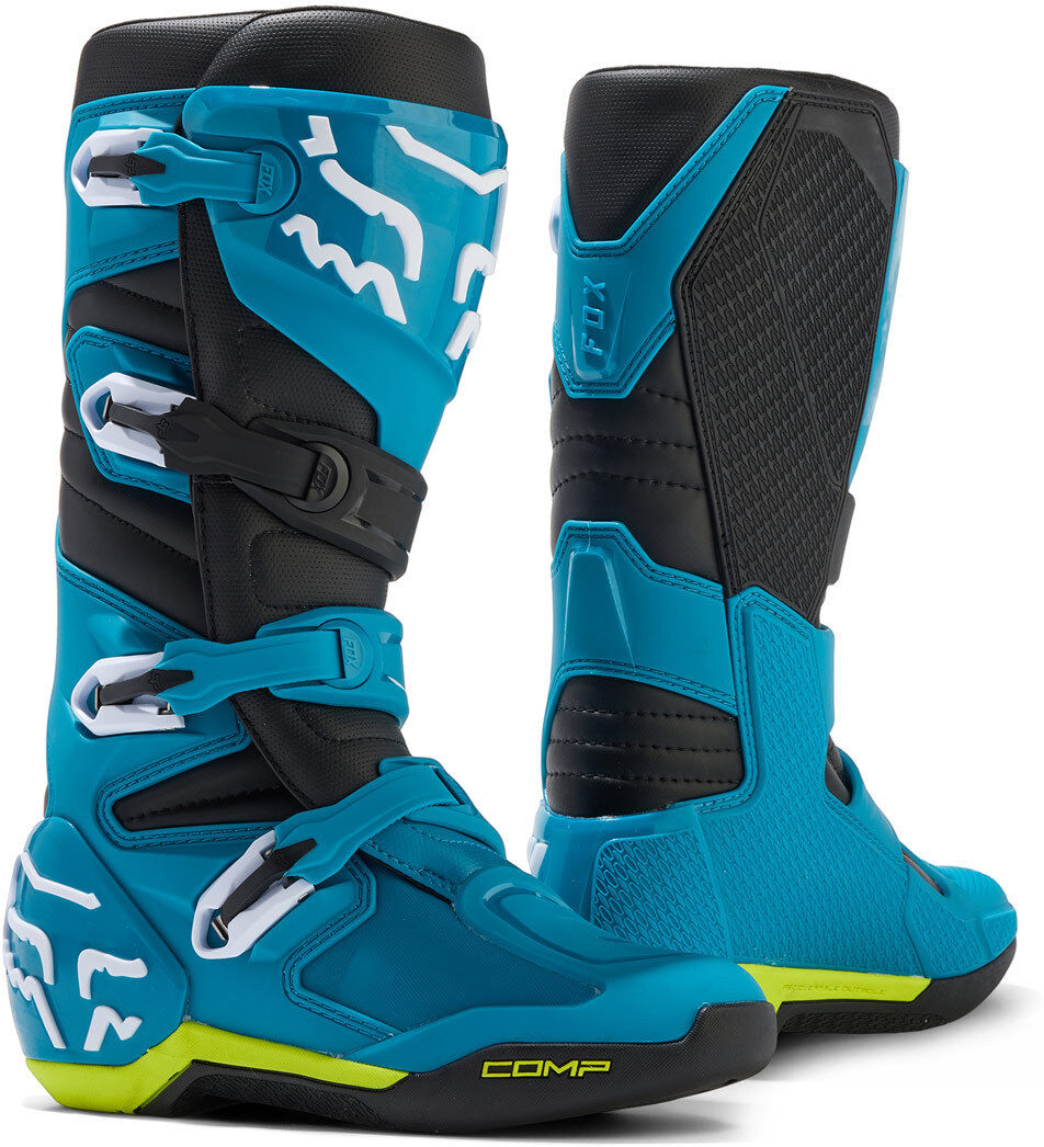 Fox Comp Botas de motocross - Azul Amarillo (47 48)