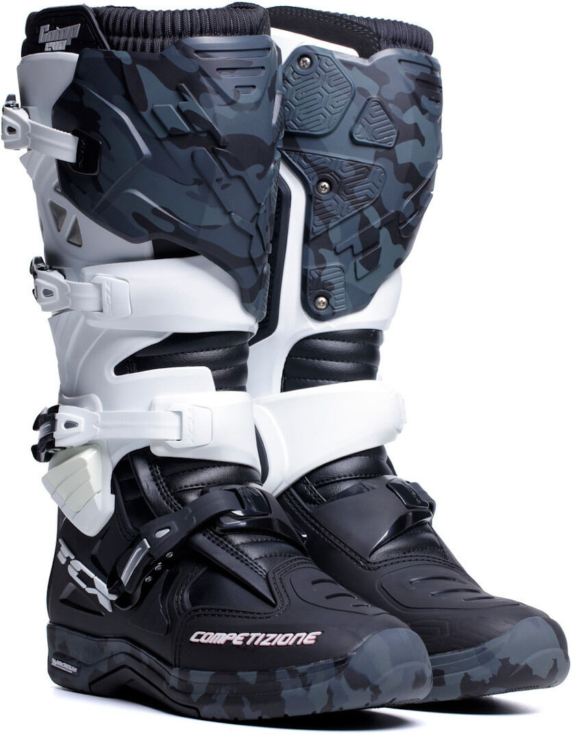 TCX Comp Evo 2 Michelin 2023 Botas de motocross - Negro Gris Blanco (45)