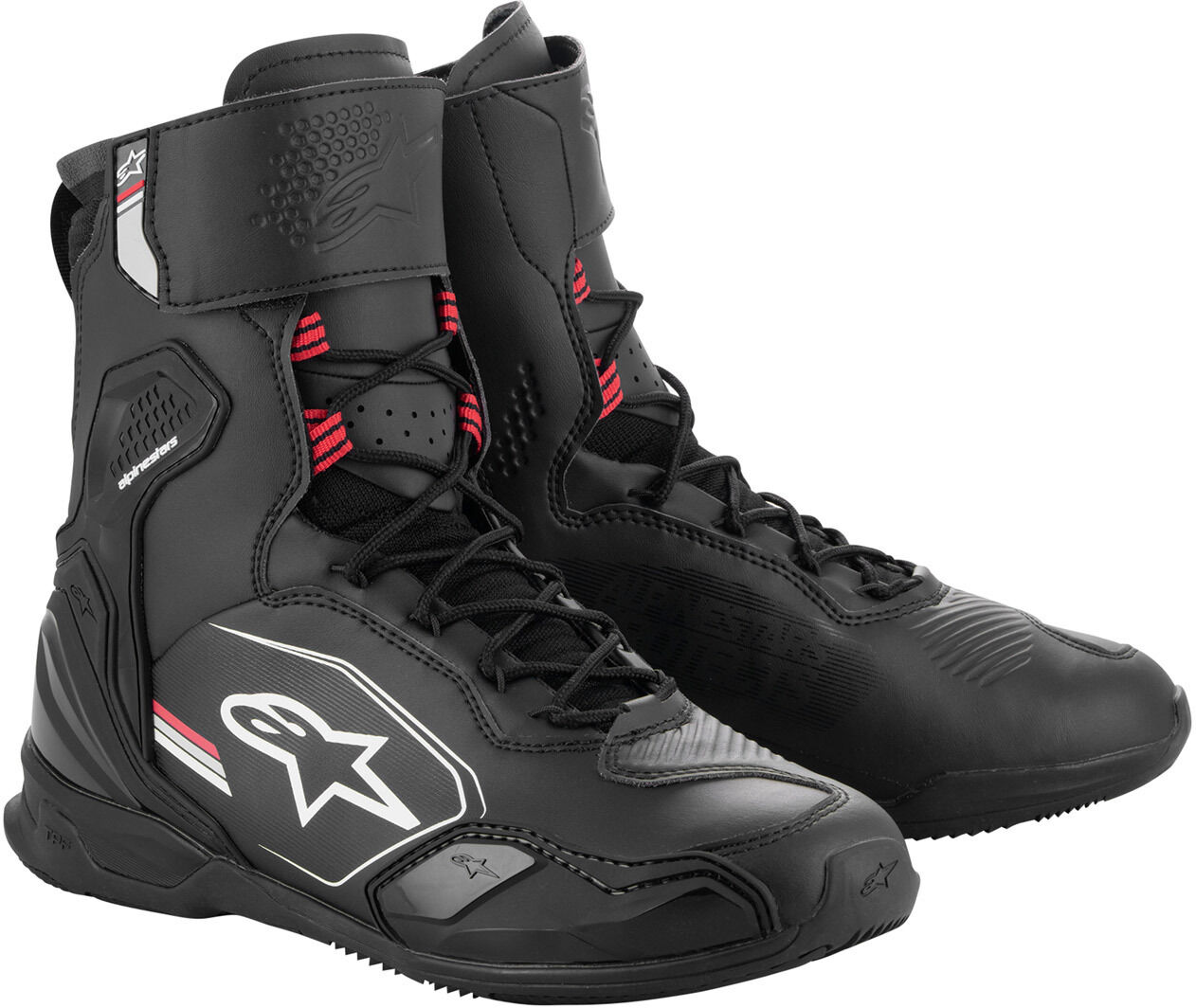 Alpinestars Superfaster Zapatos de motocicleta - Negro Gris Rojo (46)