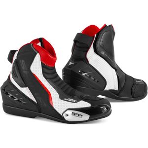 SHIMA SX-6 Botas de moto perforadas - Negro Blanco Rojo (46)