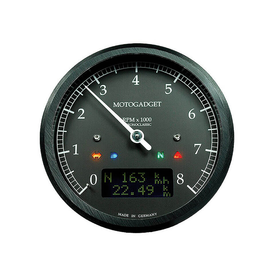 motogadget Chronoclassic rev contador DarkEdition -8.000 rpm - Negro