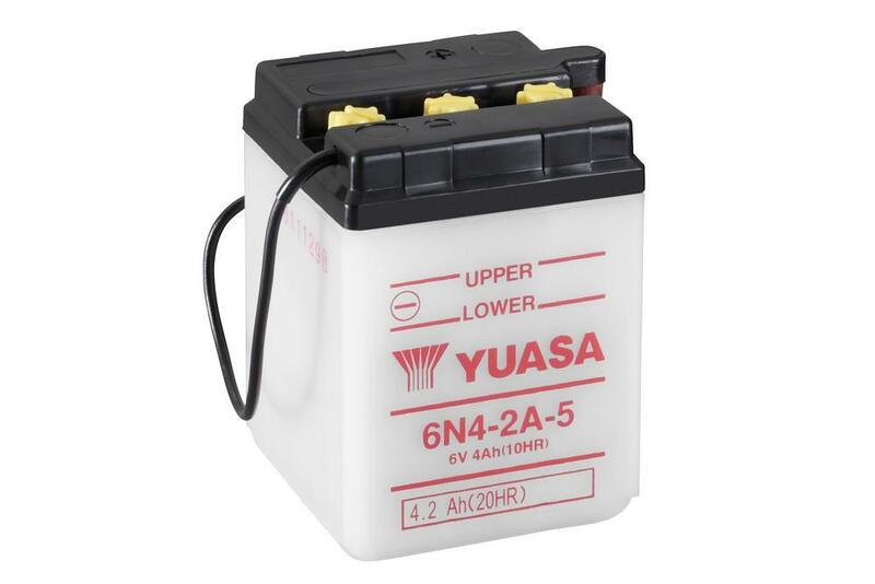 YUASA Batería  Convencional Sin Acid Pack - 6N4-2A-5 Batería sin paquete ácido -