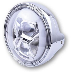 HIGHSIDER 7 pulgadas LED faro LTD TYP 8 con TFL, iluminación de curvatura - Plata