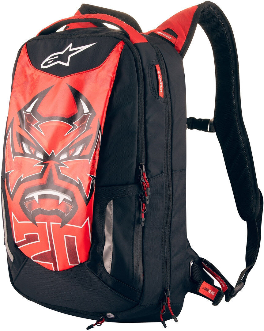 Alpinestars FQ20 City Hunter Mochila - Negro Rojo (M 11-20l 21-30l)