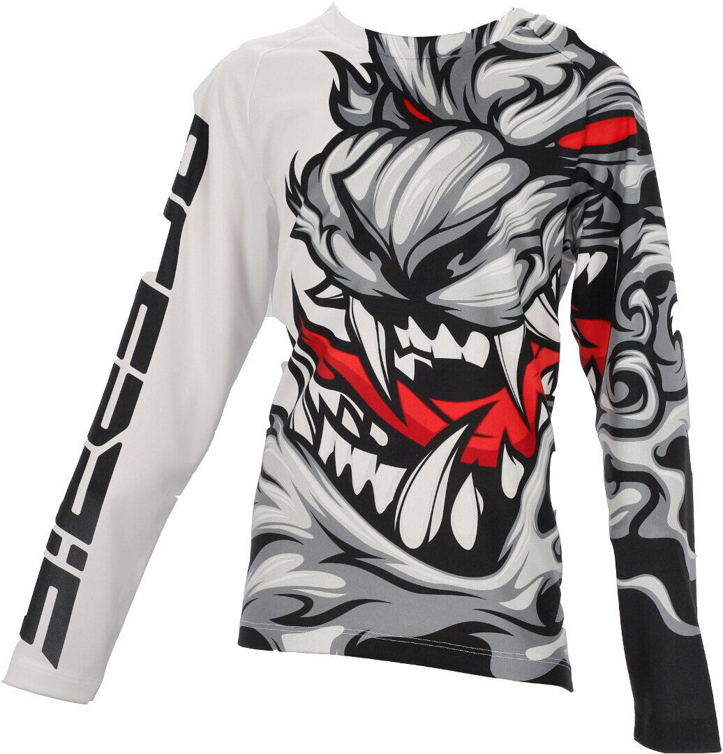 Acerbis MX J-Kid 2 Camiseta de Motocross para niños - Gris Blanco (XL)