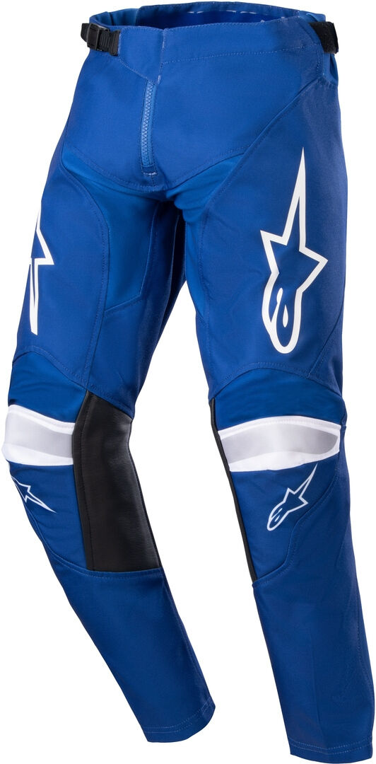 Alpinestars Racer Narin Pantalones Juveniles de Motocross - Blanco Azul (XL)