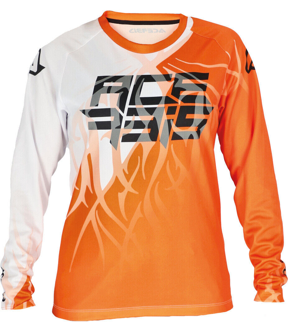 Acerbis MX J-Kid 3 Maillot de motocross para niños - Blanco Naranja