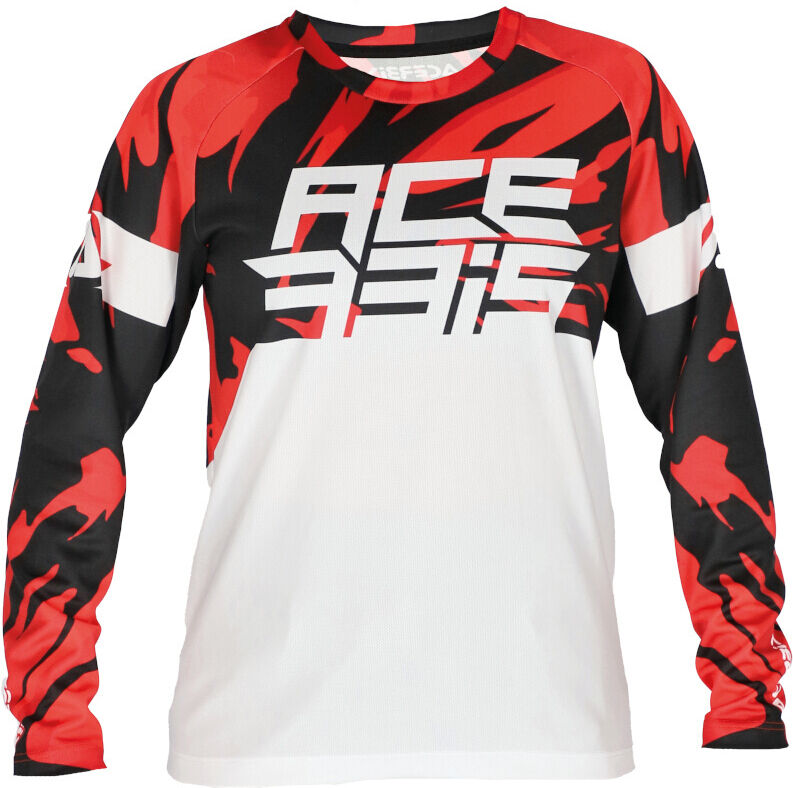 Acerbis MX J-Kid 4 Maillot de motocross para niños - Blanco Rojo (2XL)