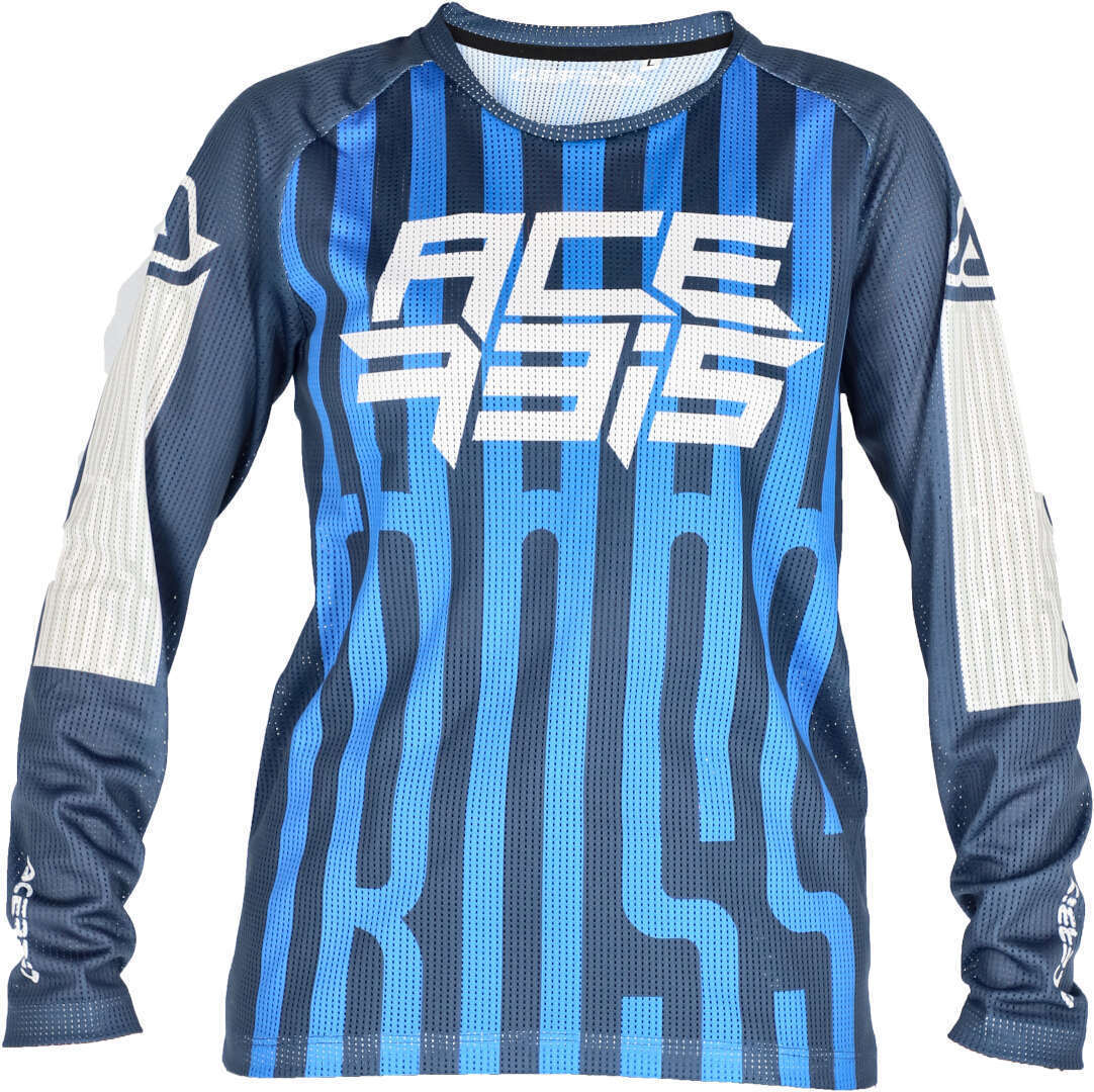 Acerbis MX J-Windy 5 Maillot de motocross para niños - Blanco Azul