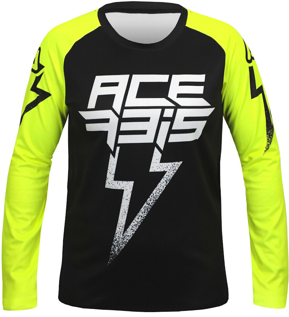 Acerbis J-Kid Blizzard Maillot de motocross para niños - Negro Amarillo