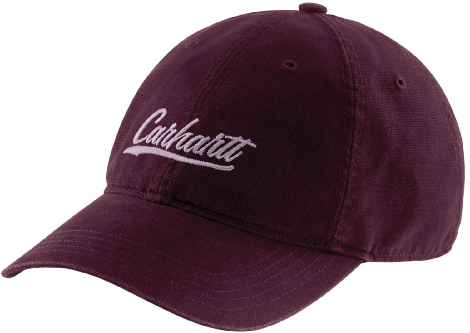 Carhartt Canvas Script Graphic Gorra de dama - Lila (un tamaño)