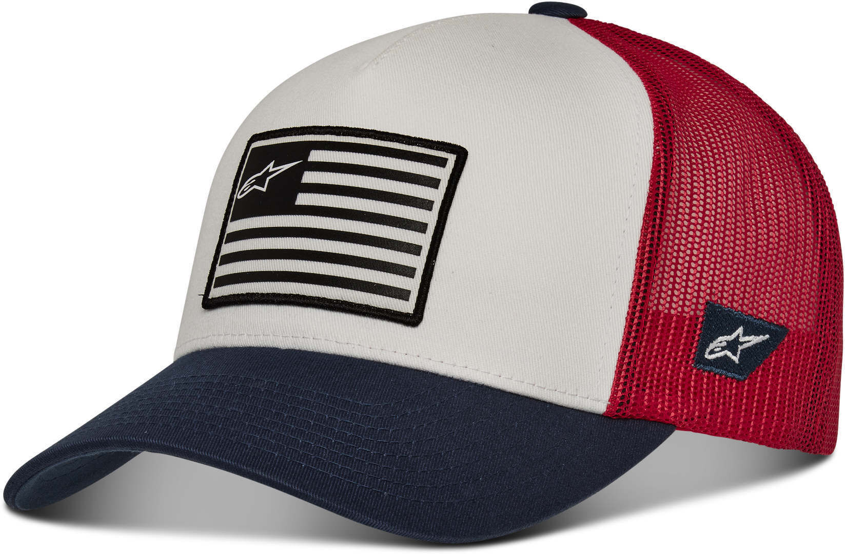 Alpinestars Flag Snapback Gorro - Blanco Rojo (un tamaño)