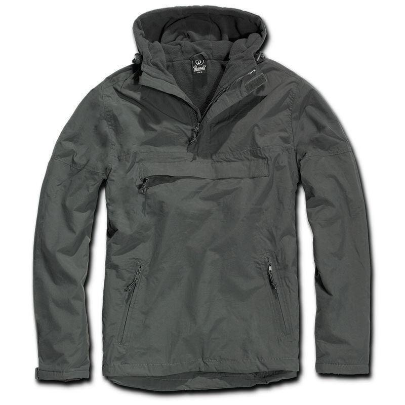 Brandit Windbreaker Chaqueta - Negro Gris (L)