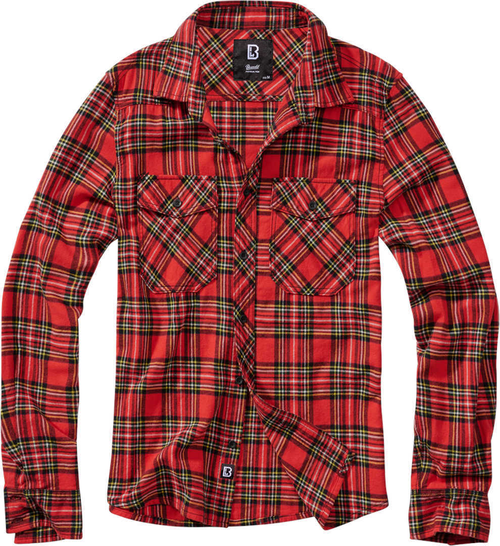 Brandit Check Camiseta - Rojo (S)