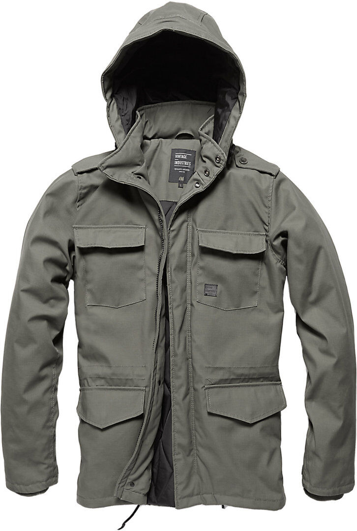 Vintage Industries Darren Parka Chaqueta - Gris (L)