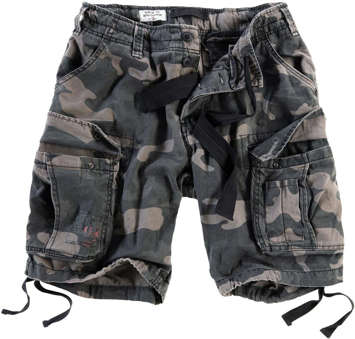 Surplus Airborne Vintage Pantalones cortos - Negro (XL)