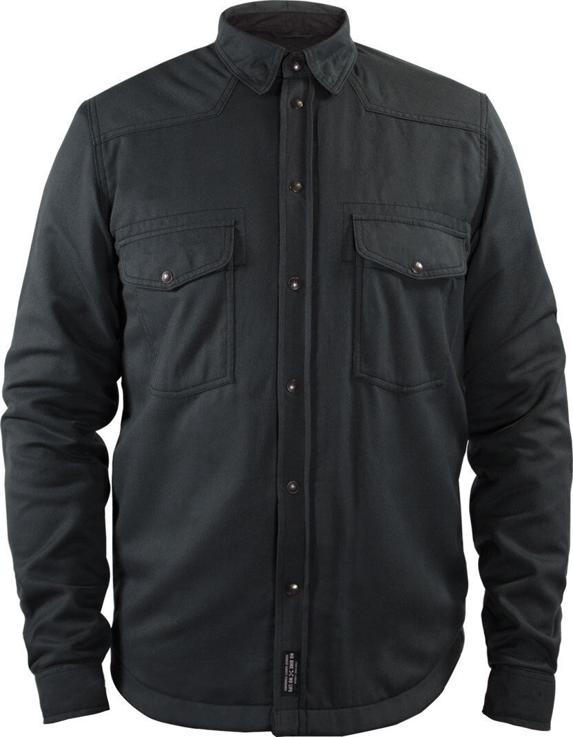 John Doe Lumberjack Basic Camisa de moto - Negro Gris (2XL)