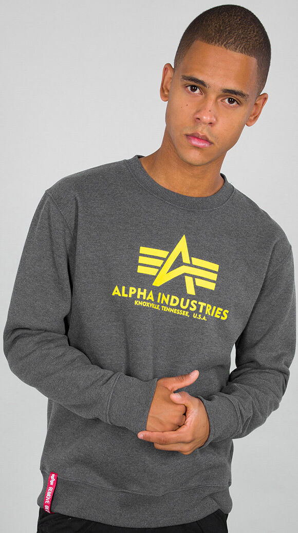 Alpha Basic Sudadera - Gris Amarillo