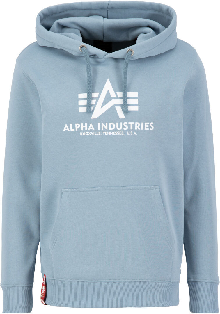 Alpha Basic Sudadera con capucha - Gris Azul (M)