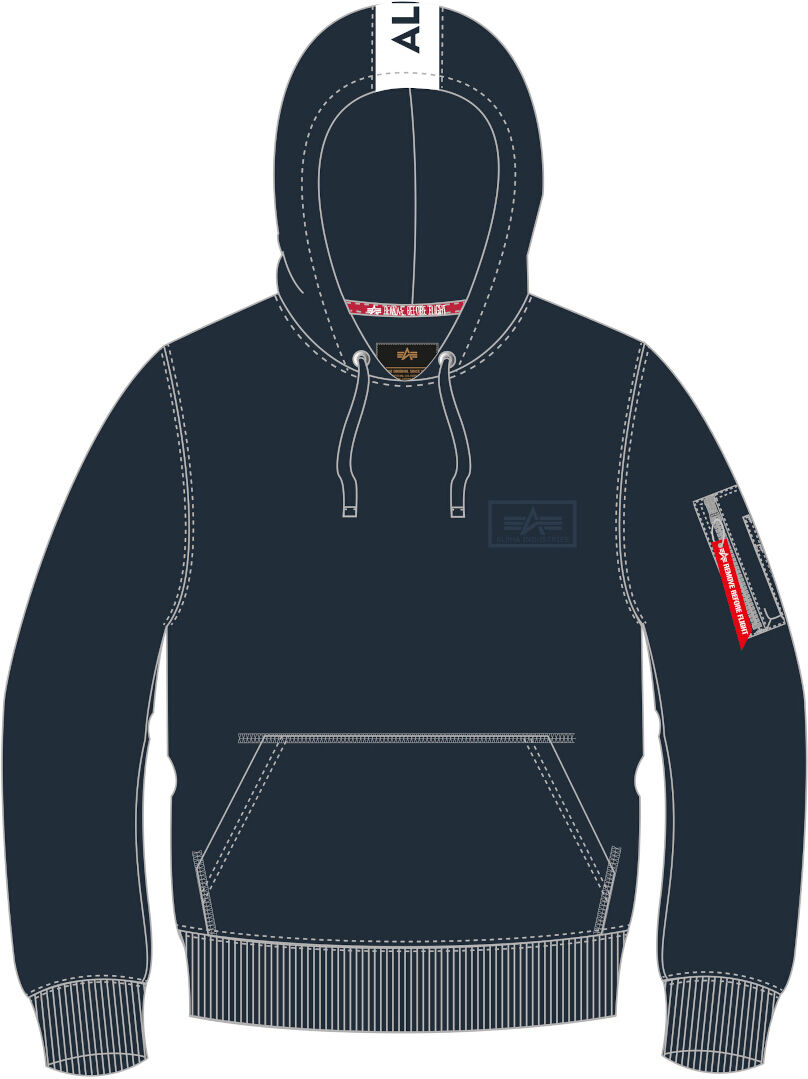 Alpha Red Stripe Sudadera con capucha - Azul (M)